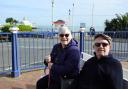 People have offered their thoughts on whether Eastbourne is one of the saddest towns in the UK. Pictured are Kath and Tony Ellis who visited for the week