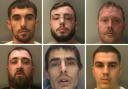 Some of the drug dealers who have been jailed so far this year. Clockwise from top left Asllan Hasbajrami,, Leon Dodson, Danny Wilder, Fiorent Muharremi, Liam Batchelor and Ahmet Arslan