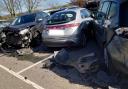 Multiple cars were hit in Arundel