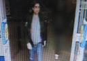 Sussex Police want to talk to the man pictured after a woman and her pet were injured by a dog