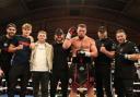 Tommy Welch and his team after the quickfire win at the York Hall