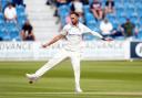 Fynn Hudson-Prentice in county championship action for Sussex