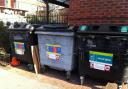 The communal recycling bins will be placed around the square.