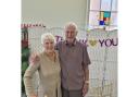 Jill at the party with John Pritchett  chairman of Willingdon and Jevington Parish Council.