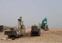 Ground investigation works are underway along a 15km of coastline between Eastbourne and Bexhill