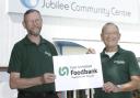 Mike Brooks and Mike Barlow from East Grinstead Foodbank.