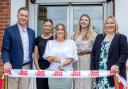 Left to right: Lawrence Wilde, Charlotte Jackson, Anna Prowles , Amy Davies and Emily Lacey at the official opening of Busy Bees Nursery. London Road, Hailsham.