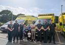 Nabeeha Nizar and her family with the SECAmb team.