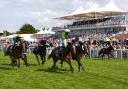 Jm Jungle ridden by Jason Hart (centre, green silks) celebrates winning the King George Qatar Stakes last year