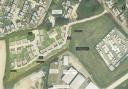 An artist's impression of the site, with the waste facility located to the south