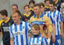Grant Smith walks out for action in last season's Sussex Senior Cup final