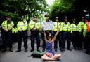 Thousands of protesters converged on Balcombe to protest against the Cuadrilla fracking site in the village.