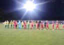 Hassocks and Hailsham Town line up at The Beacon