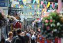 The busy North Laine shopping district of Brighton.  Picture: Simon Dack