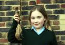 Arabella Mason from Farlington Prep School with her lopped locks