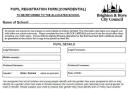 The Brighton and Hove City Council school's application form