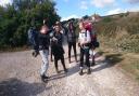 Varndean School pupils ploughed through the rain on the two day expedition
