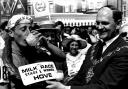 Mayor of Hove Donald Edmonds presents the Milk Race winner in 1966 – do you recognise this man?