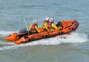 Coastguards on a D-class lifeboat