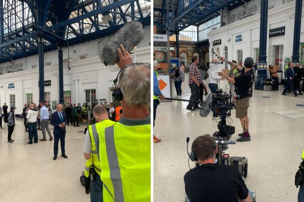 The Argus: Filming for series two of Grace continues this evening, this time in Brighton station.