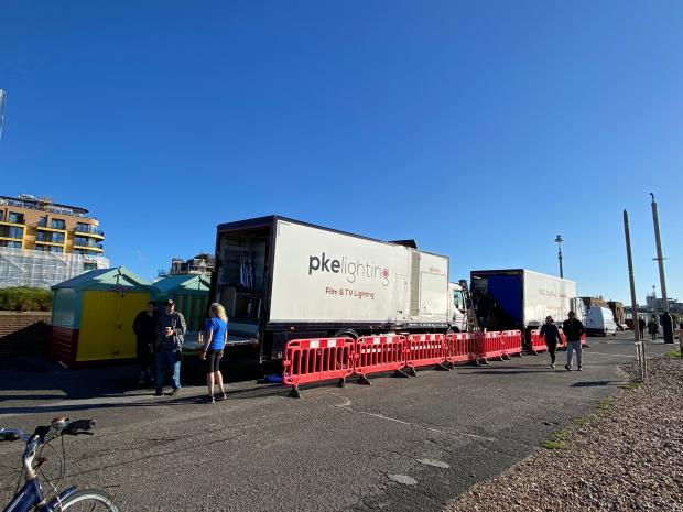 The Argus: Film crews lined up along Hove promenade 