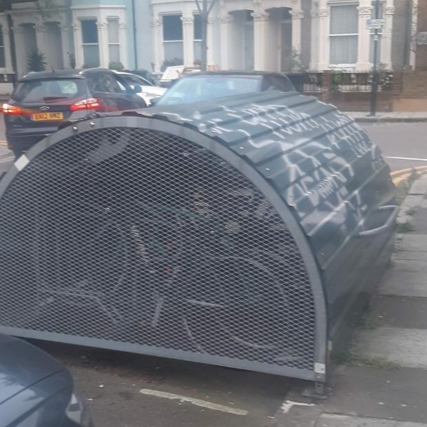 The Argus: One of the bike hangars in London.