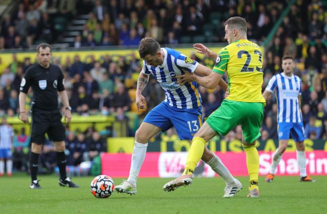 Brighton's Pascal Gross in action at Norwich. Picture Richard Parkes