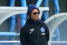 Brighton and Hove Albion head coach Hope Powell during the FA Women's Super League match at Kingsmeadow, London. Picture date: Sunday February 7, 2021. PA Photo. See PA story SOCCER Chelsea Women. Photo credit should read: Adam Davy/PA Wire.