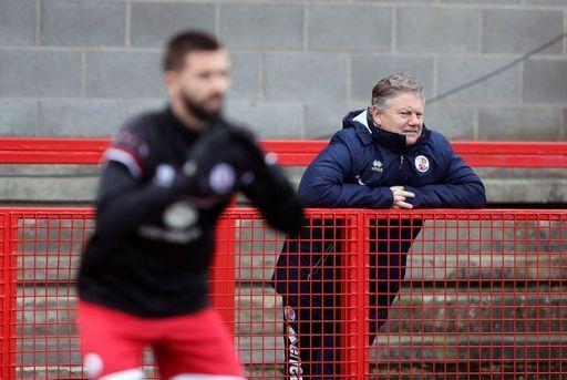Crawley manager John Yems ahead of the Sky Bet League Two match at The People's Pension Stadium, Crawley. Picture date: Saturday February 20, 2021..