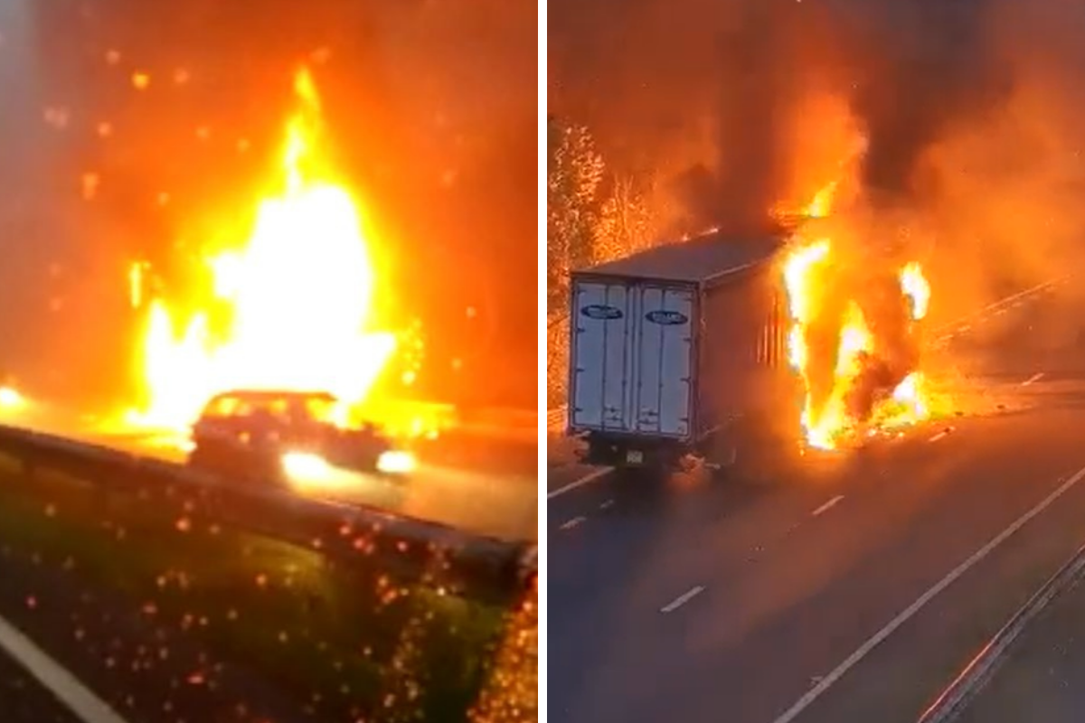 Lorry fire on A27 eastbound between Hollingbury and Falmer