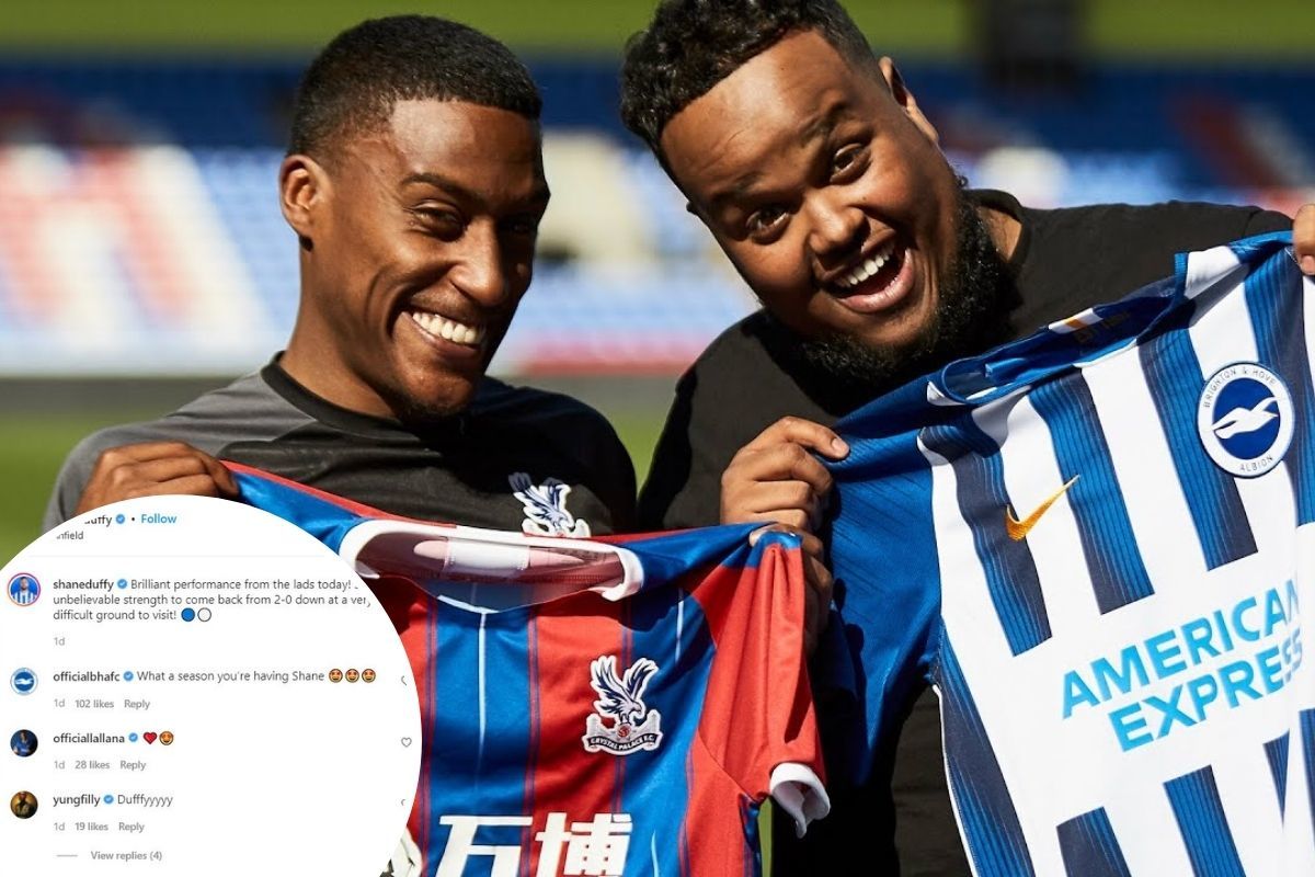 Crystal Palace fan Yung Filly received backlash after sharing support for Albion star Shane Duffy