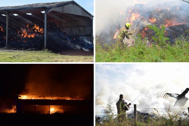 Police and Fire Service investigating farm hay fires in Beddingham, Alfriston, Tarring Neville and Litlington.