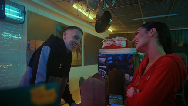 The Argus: Gracey (right) with rapper Aitch in the new JD Sports Christmas advert 