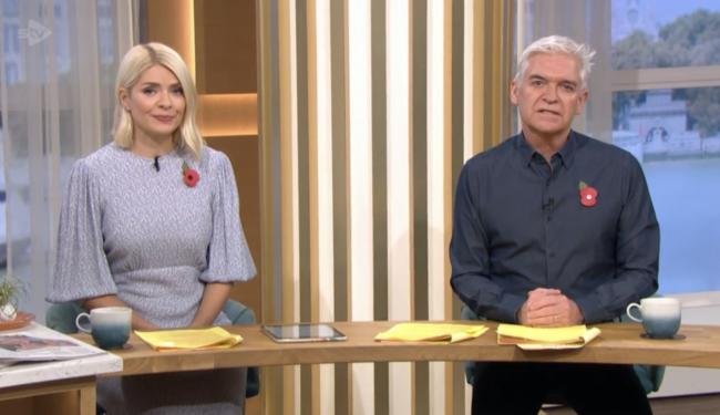 Holly Willoughby (left) and Phillip Schofield (right) on This Morning. Credit: ITV