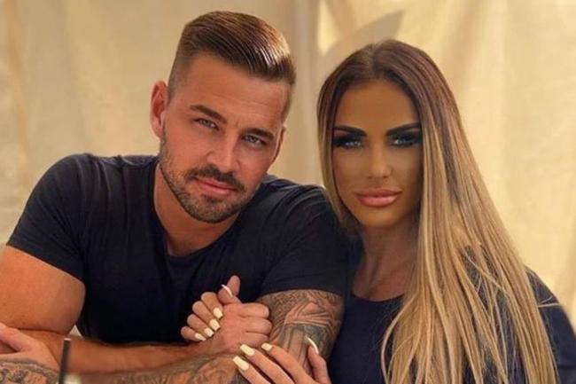 Katie Price (right) and Carl Woods obtain marriage licence in Las Vegas