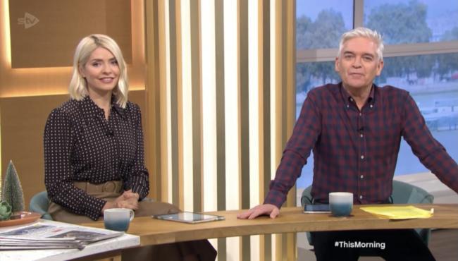 Holly Willoughby (left) and Phillip Schofield (right) on This Morning. Credit: ITV