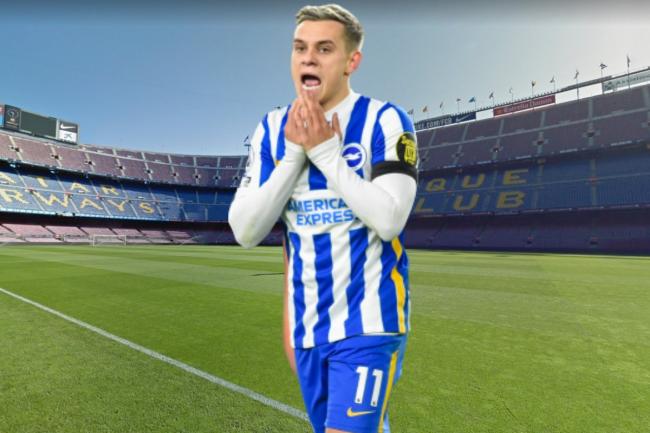Brighton and Hove Albion's Leandro Trossard has been linked with a move to Barcelona
