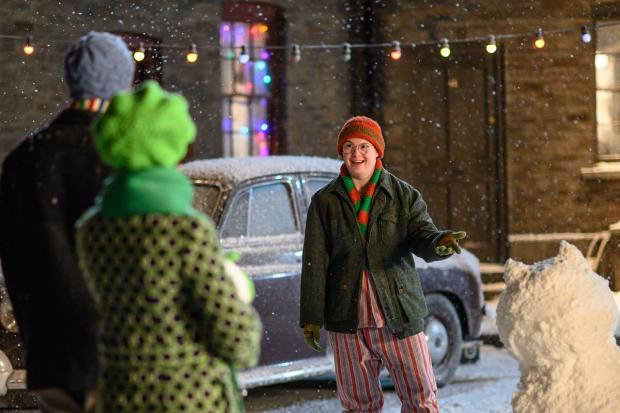 The Argus: Call the Midwife Christmas Special - (L-R) Zephryn Taitte as Cyril Robinson, Leonie Elliott as Nurse Lucille Anderson and Daniel Laurie as Reggie Jackson. Picture: PA/BBC