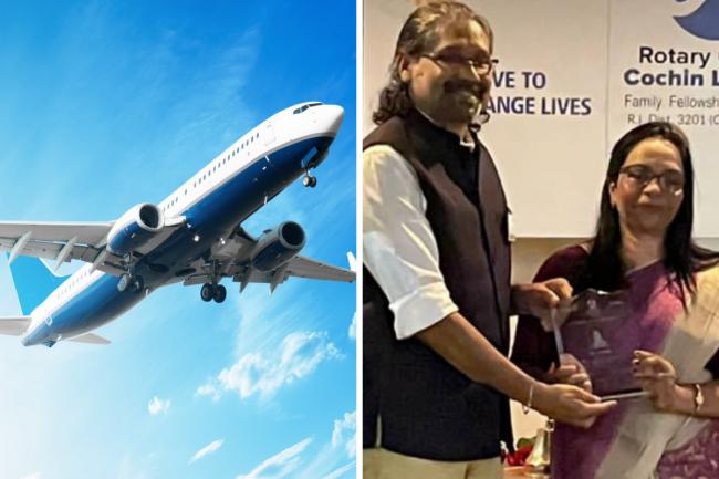 Leela Baby helped deliver a baby on a flight to India