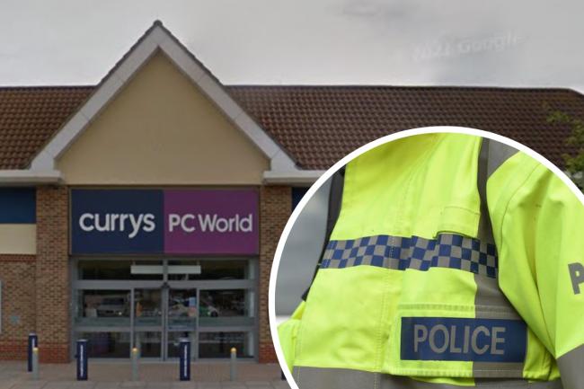 Sussex Police said three men stole laptops, computers and tablets from Curry’s in Broadwater Way, Eastbourne