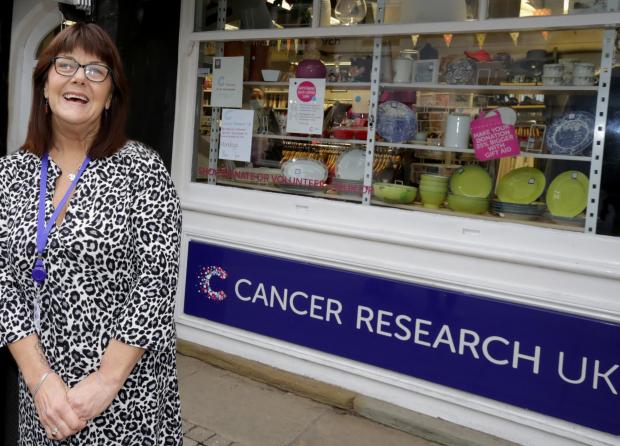The Argus: Susie Harrison, who has terminal pancreatic cancer, still works at the Cancer Research UK shop in Arundel 