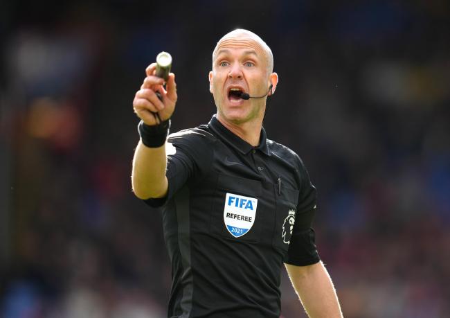 Referee Anthony Taylor during the Premier League match at Selhurst Park, London. Picture date: Sunday October 3, 2021.