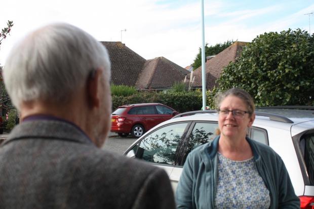 The Argus: Liberal Democrat candidate Emma Norton (right), on the campaign trail