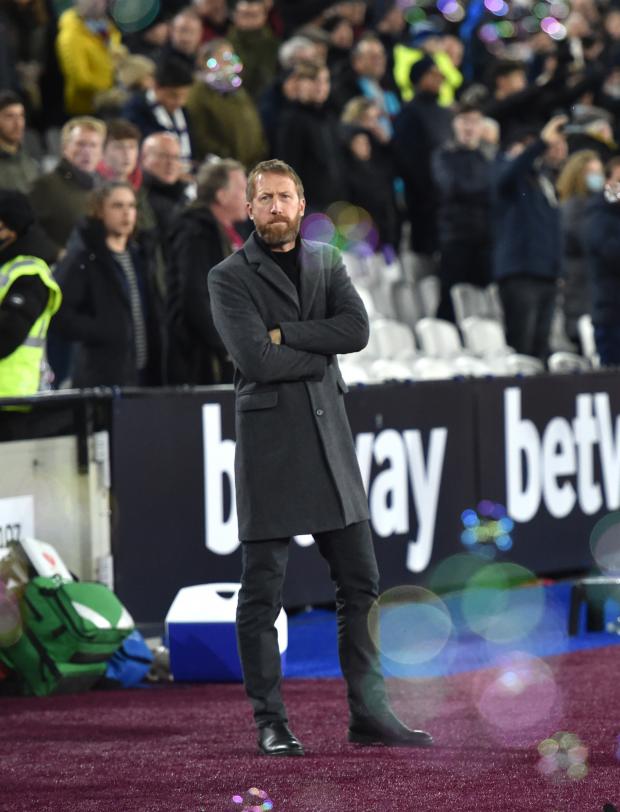 The Argus: Brighton and Hove Albion manager Graham Potter at the London Stadium, credit Simon Dack