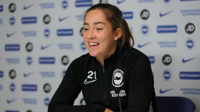 Womens Press Conference at the American Express Community Stadium on the 10th December 2019..