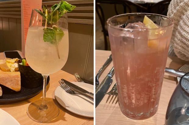 The Argus: Ceder Collins mocktail and French Kiss cocktail