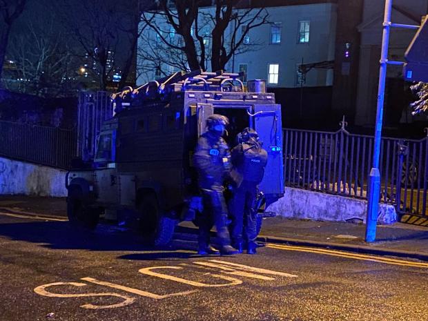 The Argus: Armed police were pictured at the scene