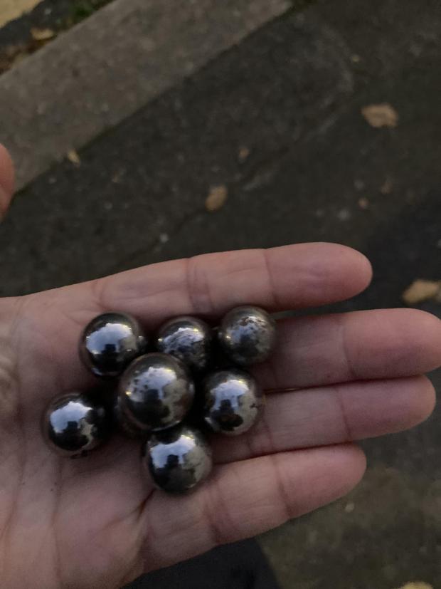 The Argus: ball bearings were found scattered in the cemetery