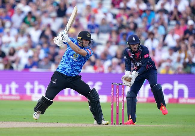 Sussex's Harrison Ward (left) in action during the Vitality Blast semi-final match at Edgbaston, Birmingham. Picture date: Saturday September 18, 2021.