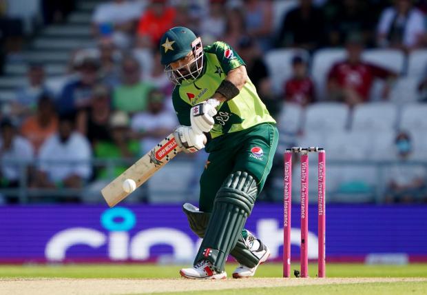 The Argus: Pakistan's Mohammad Rizwan bats during the Twenty20 International match at Emerald Headingley, Leeds. Picture date: Sunday July 18, 2021.